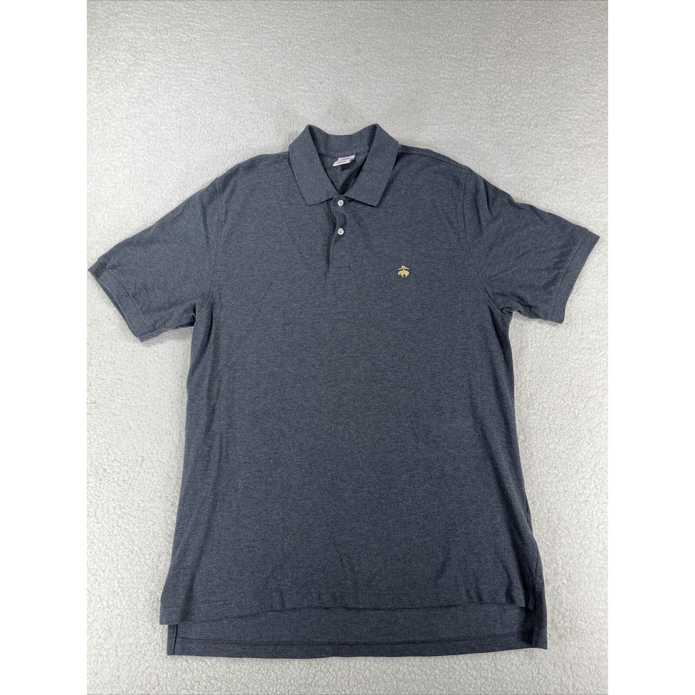 Brooks Brothers Original‎ Fit Men's Size XL Gray Short Sleeve Polo Shirt